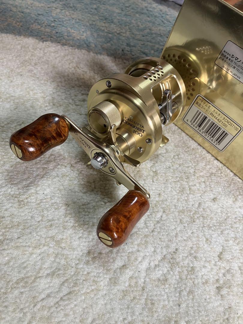 夢屋花梨ハンドル仕様！SHIMANO カルカッタコンクエスト100 美品