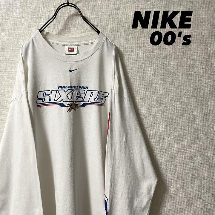 00s ナイキ ロンt 白 セブンティシクサーズ プリント 袖ロゴ ストリート ファッション通販 00s ナイキ ロンt 白 セブンティシクサーズ プリント 袖ロゴ ストリート ファッション通販