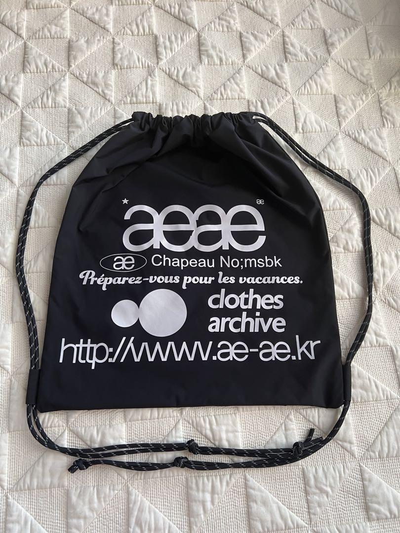 【即発】おまけ付!韓国限定 aeae ドローストリングバッグ aeae ブラック ドローストリングバッグ - メルカリ