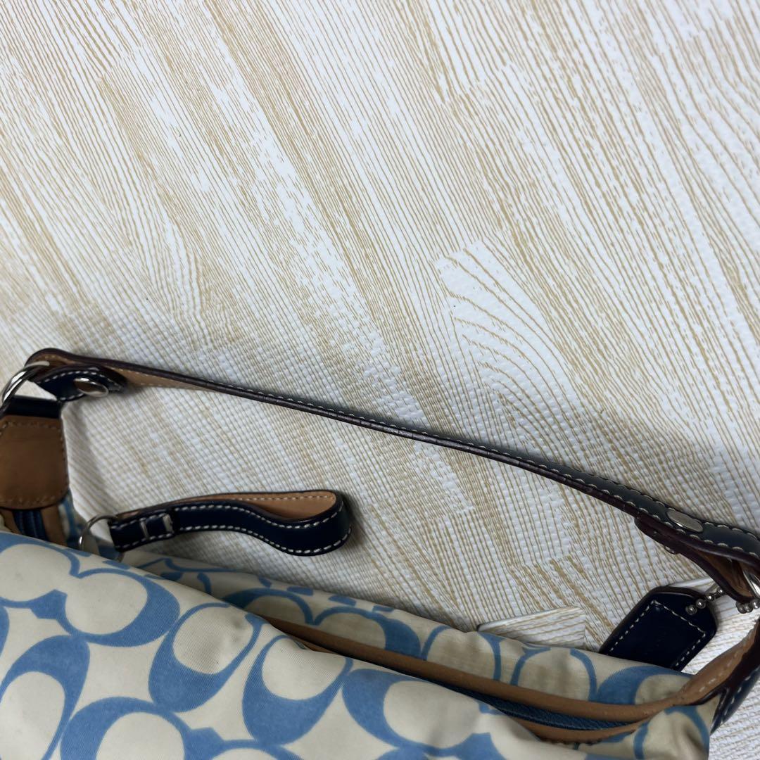 希少✨ COACH コーチ バニティ ブルー系 アクセサリーポーチ