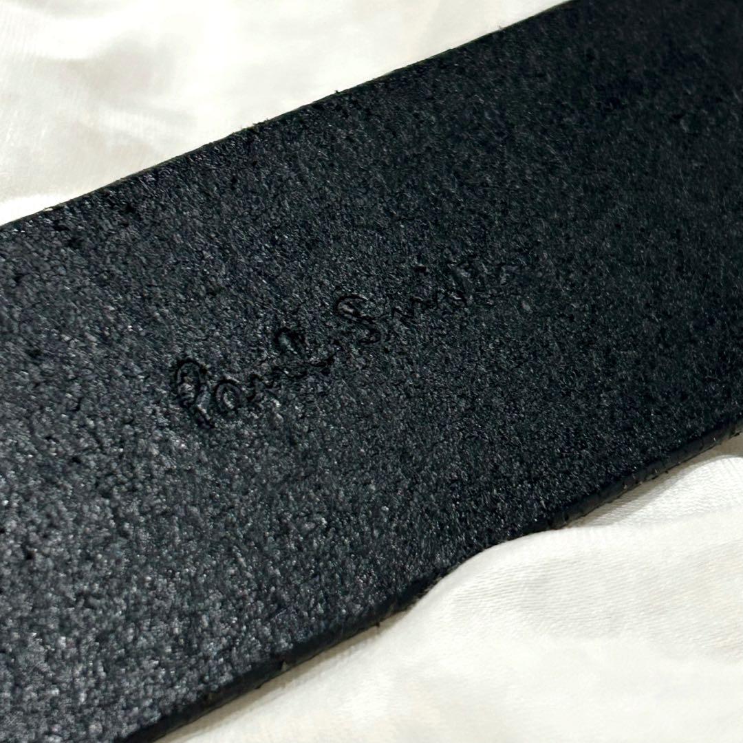 Paul Smith ポールスミス 黒 レザーベルト シルバーバックル Mサイズ