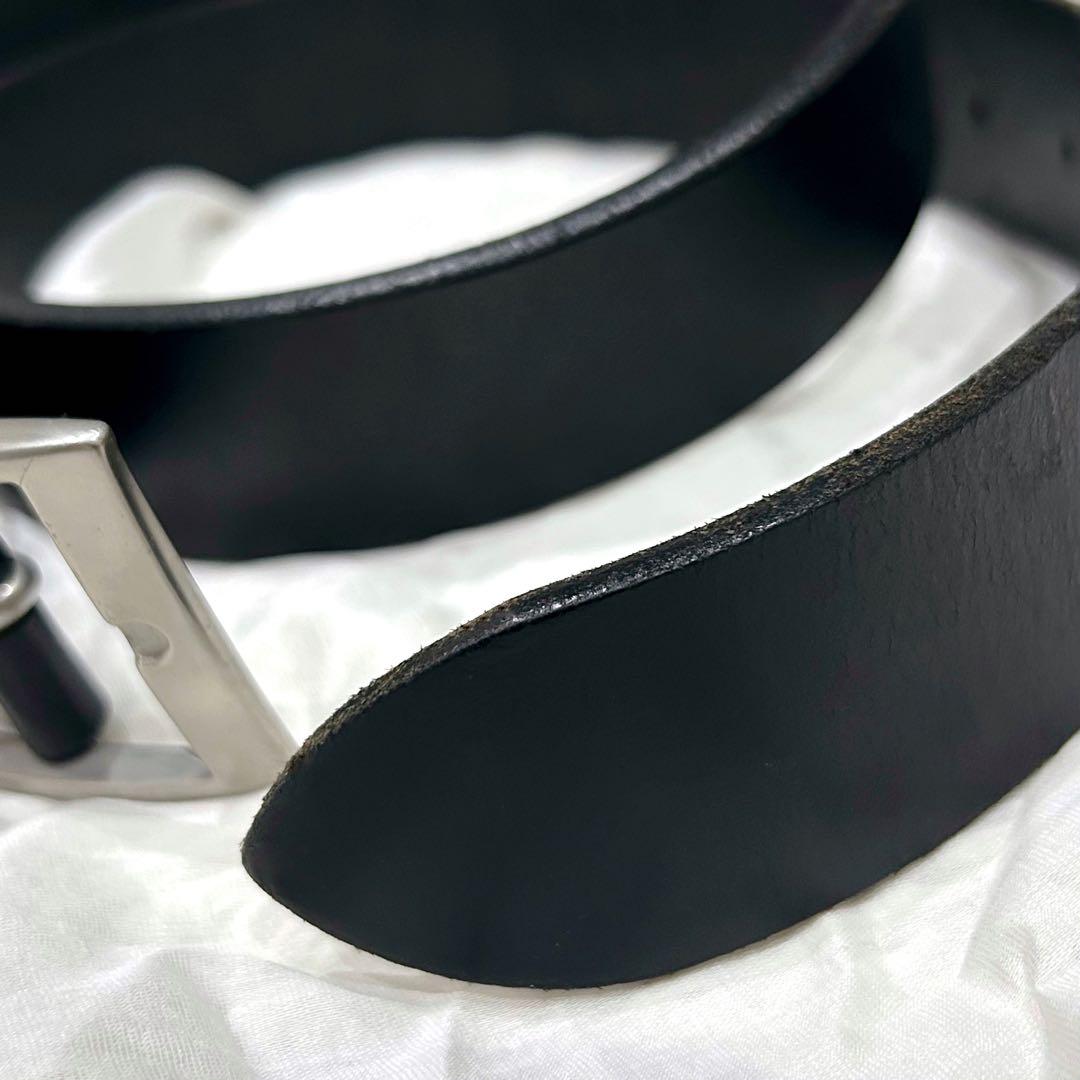 Paul Smith ポールスミス 黒 レザーベルト シルバーバックル Mサイズ
