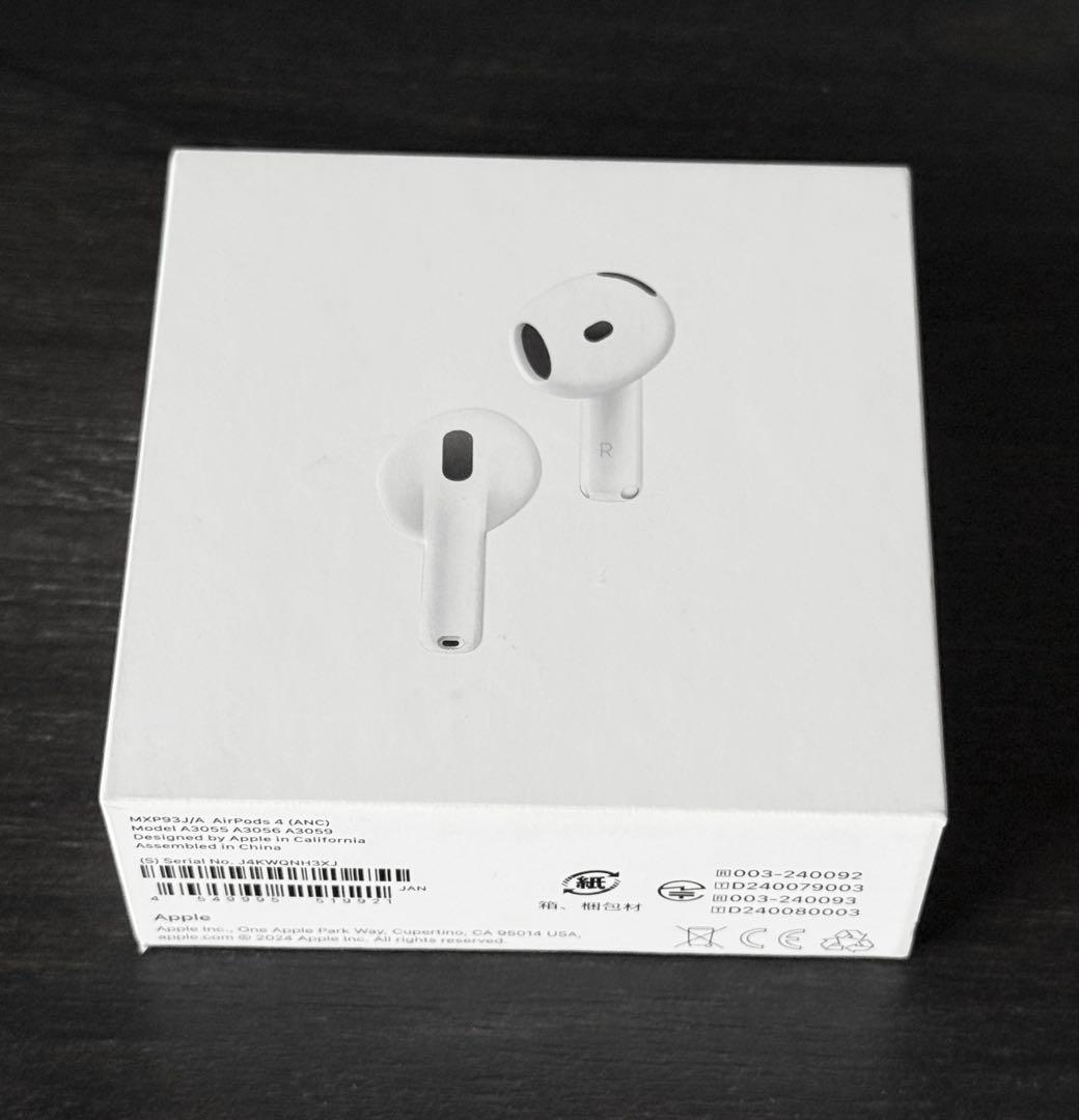 ★新品未開封　2025年４月購入　AirPods 4（ANC）MXP93J／A Apple 【新品未開封】 AirPods 4 MXP93J/A [ノイズキャンセ