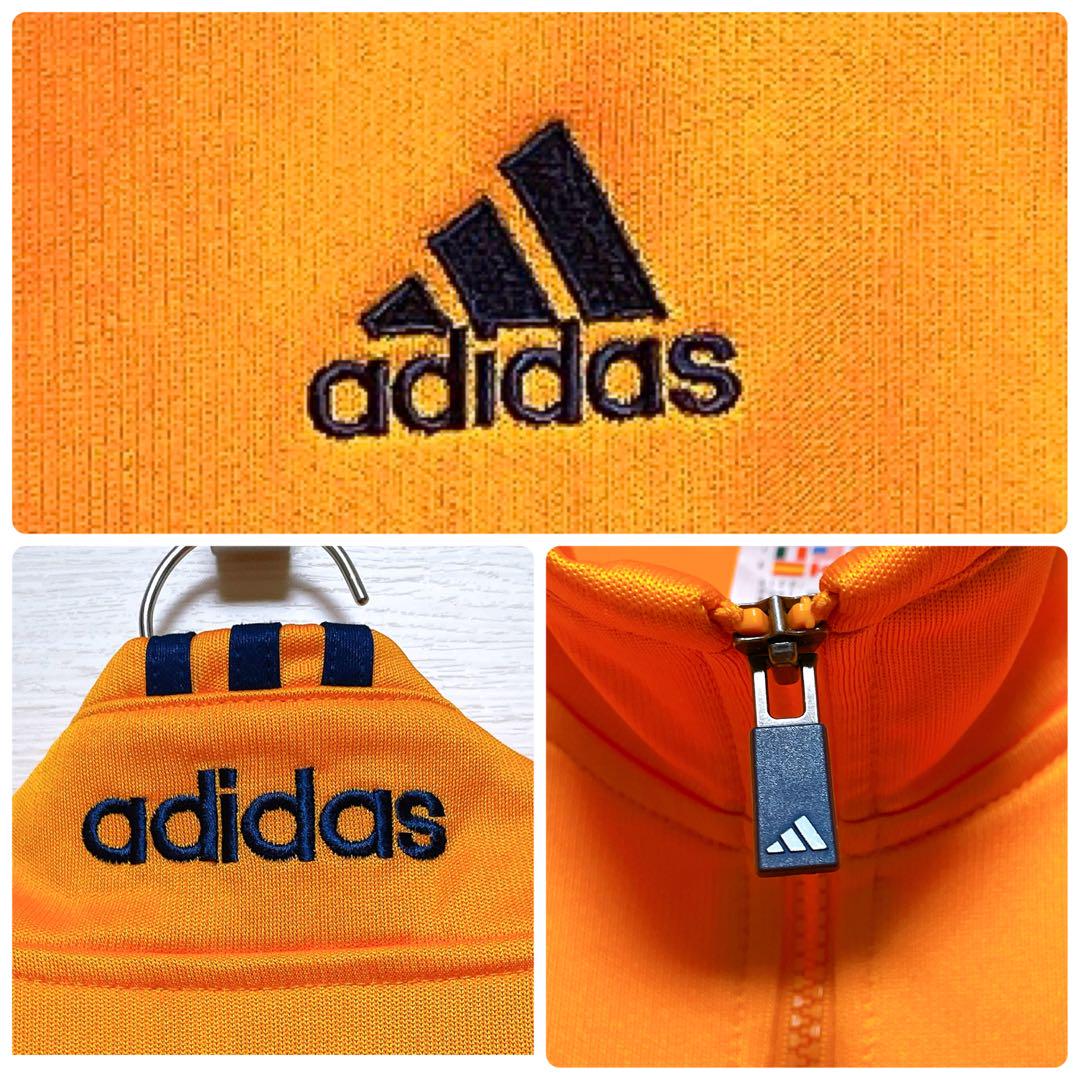希少カラー　adidasトラックジャケット　刺繍　オレンジ　L ATP復刻 希少 adidas アディダス 刺繍ロゴ トラックジャケット ジャージ
