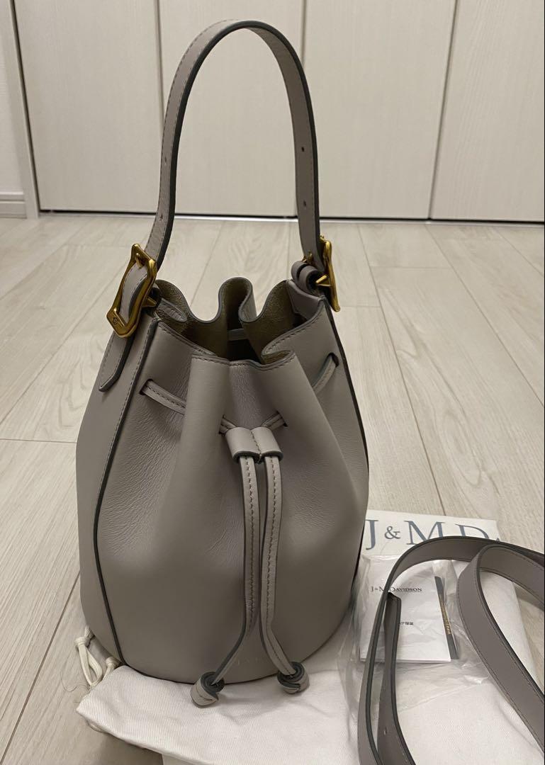 【美品】J&M DAVIDSON ショルダー ポピー 2way ライトグレー