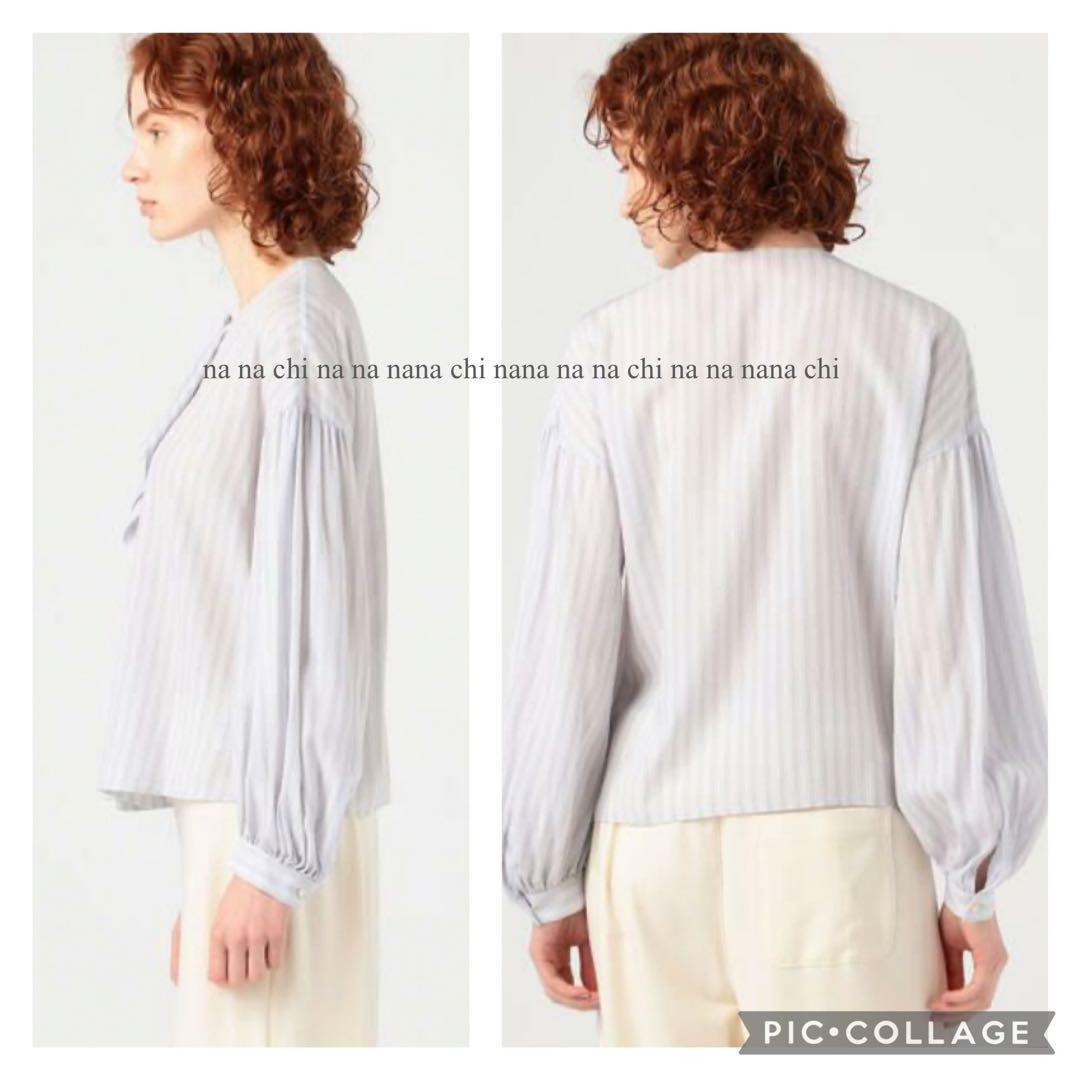22AW 美品 マカフィー 洗える ブラウス ストライプ柄 36