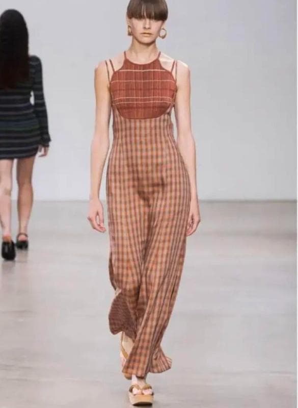 美品　Mame Kurogouchi チェックキャミ ワンピース マメクロゴウチ