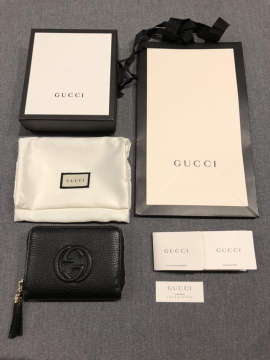 新品、未使用 GUCCI グッチ レディース 本革 ミニ 財布 ブラック