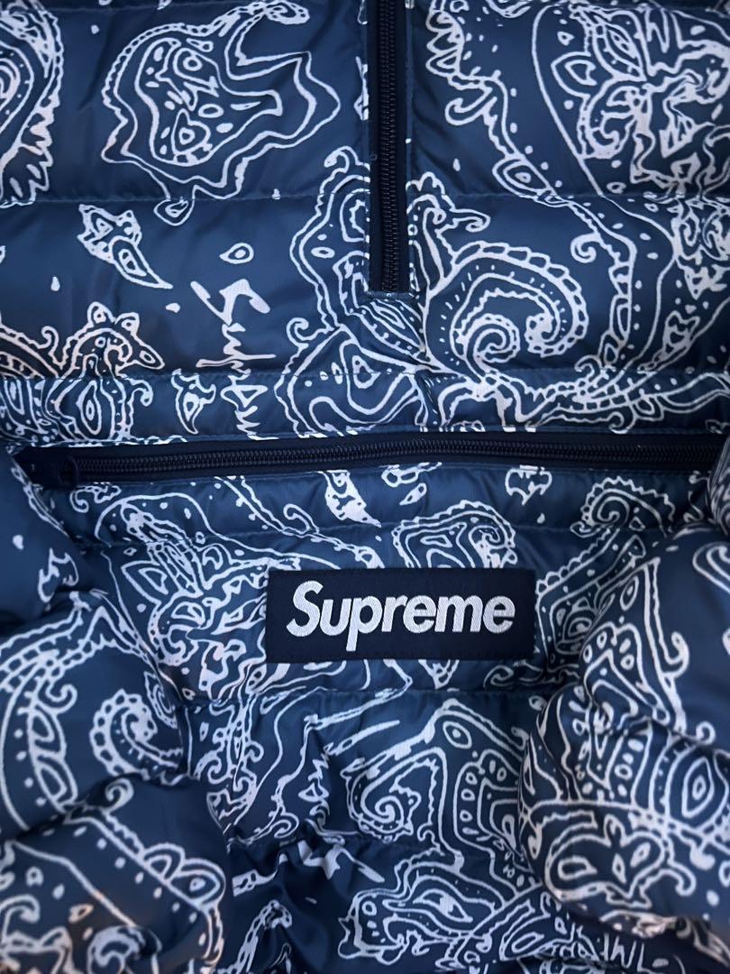 Supreme Micro Down Half Zip Hooded Sサイズ