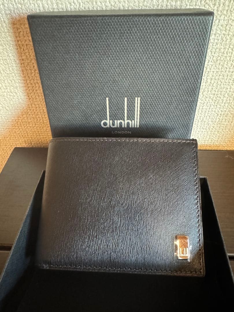 Dunhill 二つ折り財布 サイドカーレザー