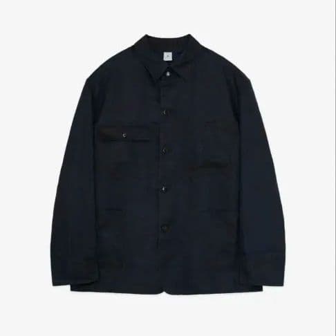 FRONT 11201 Black Indigo Linen Coverall