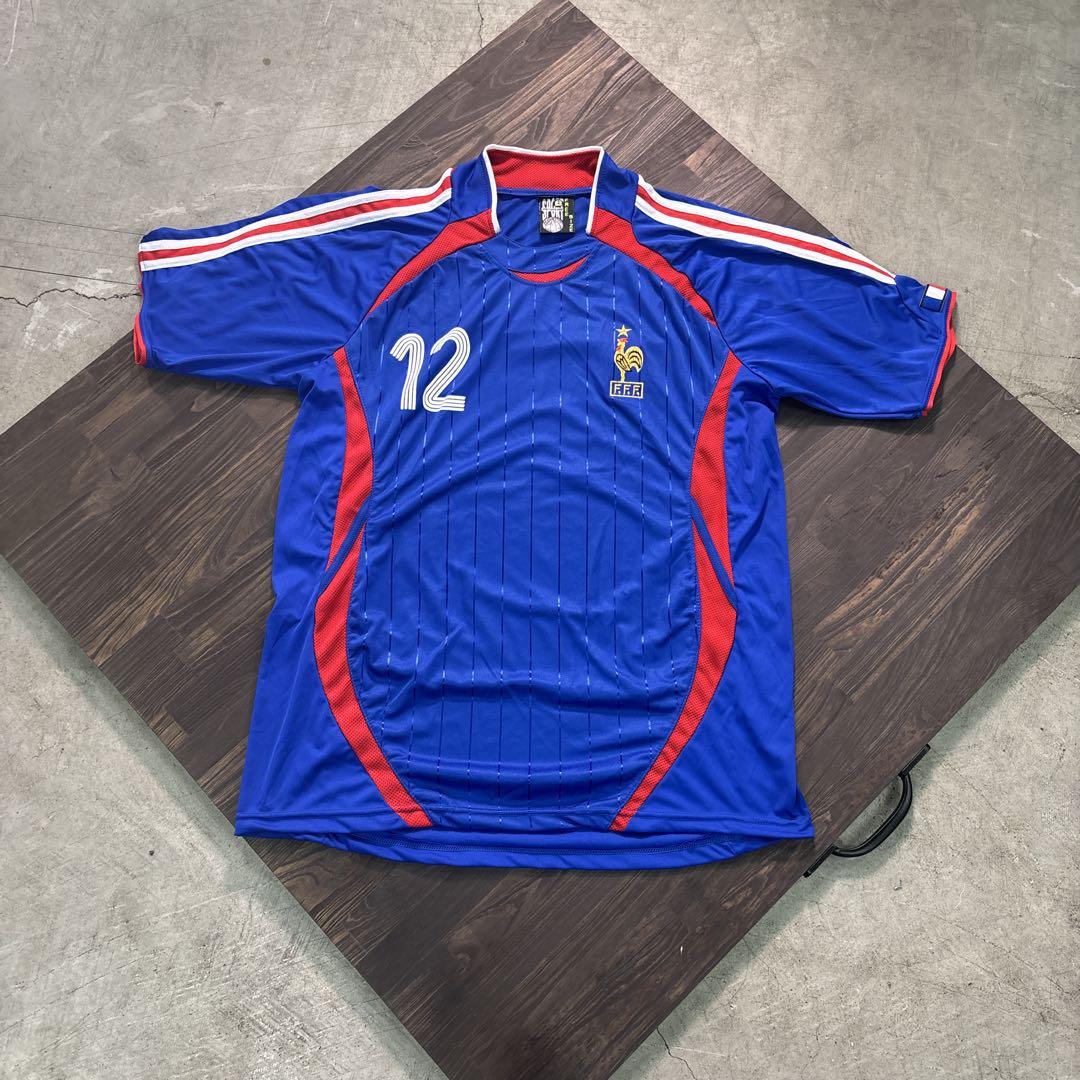 7SM1フランス代表　サッカー　ゲームジャージ　古着used
