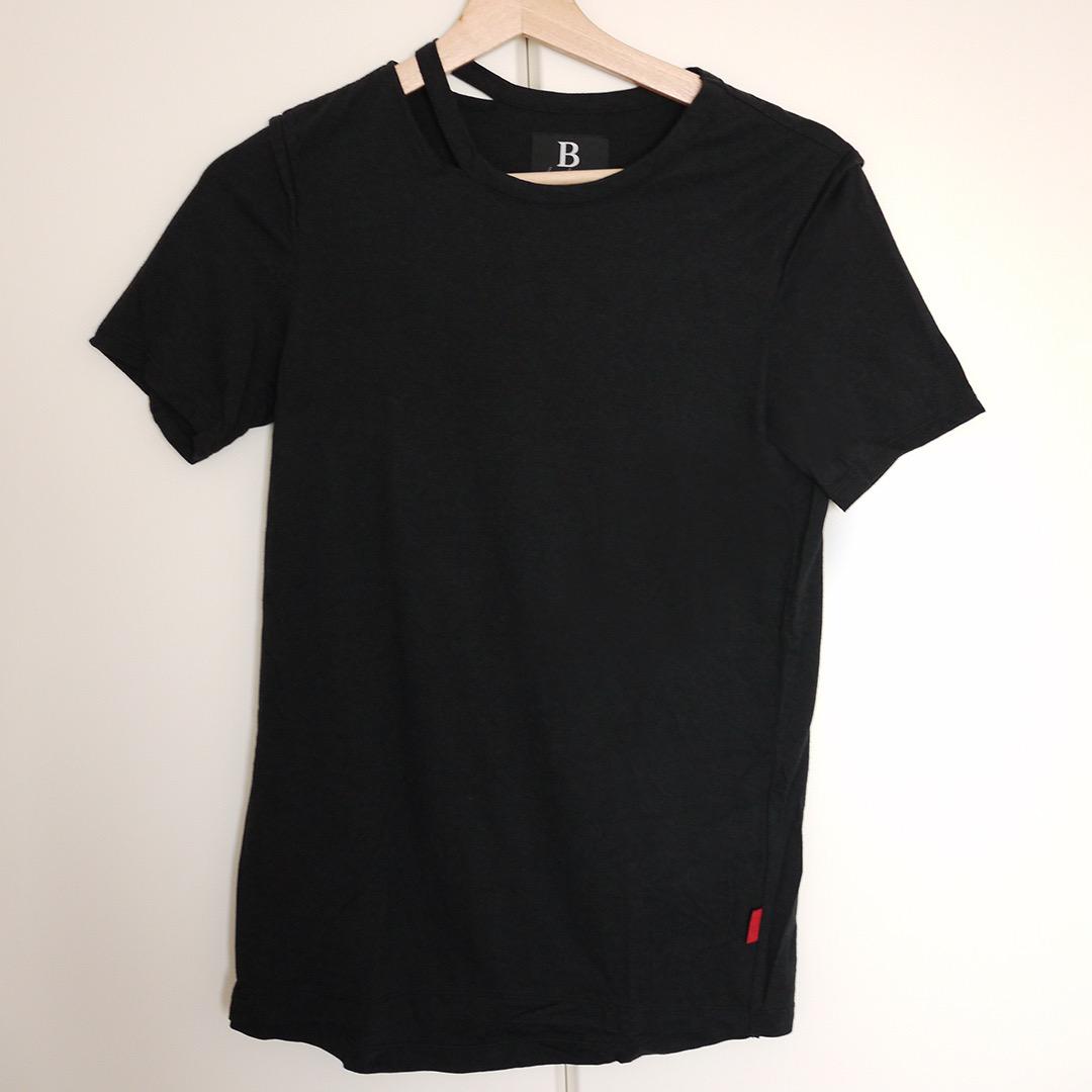 B Yohji Yamamoto 変形デザインTシャツ 肩紐 黒 size1 - メルカリ