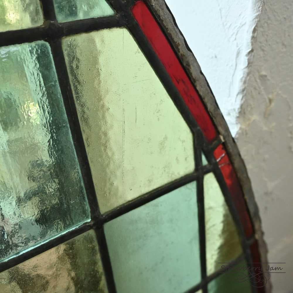 L2804-557-1 英国アンティーク ステンドグラス 窓枠 建材 ステンド