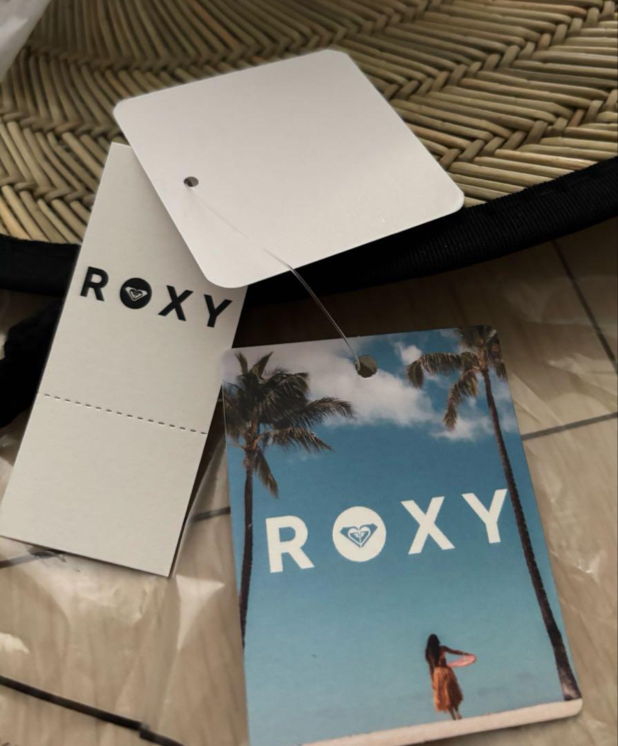 ROXY 麦わら帽子 ベージュ S-Mサイズ - メルカリ