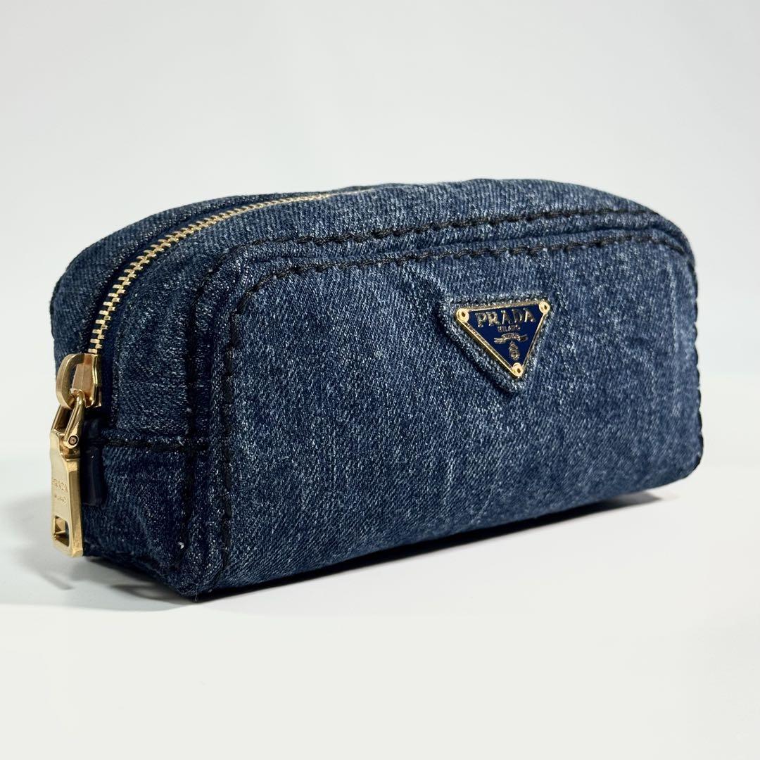 PRADA デニム　ポーチ 公式ショップ】 PRADA【プラダ】デニムポーチ入荷致しました