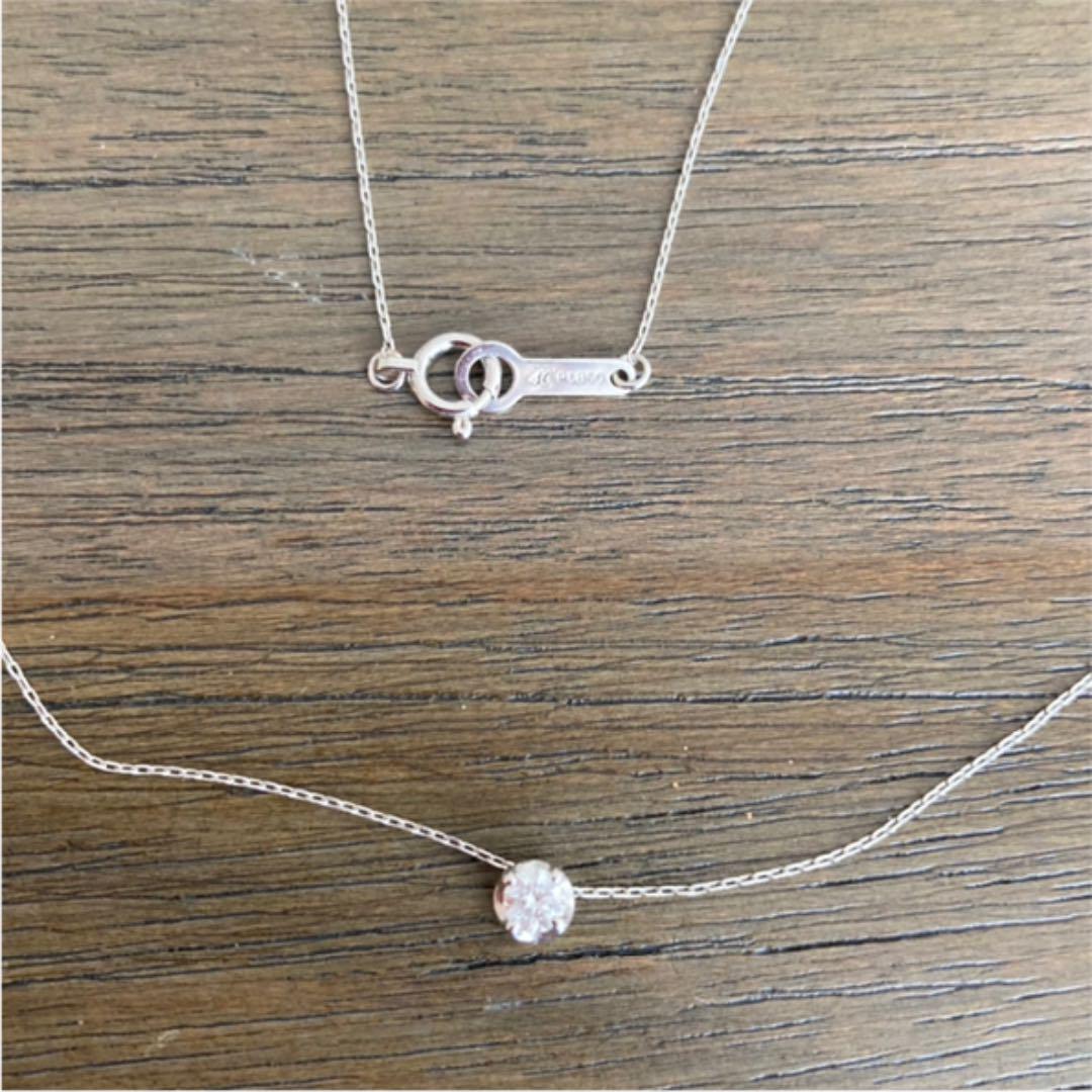 【美品】 箱と保証書なし 4℃ pt850 ネックレス - ネックレス