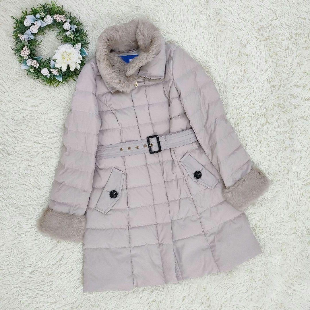 極美品 ブルーレーベルクレストブリッジ 4way ダウンコート ラビットファー