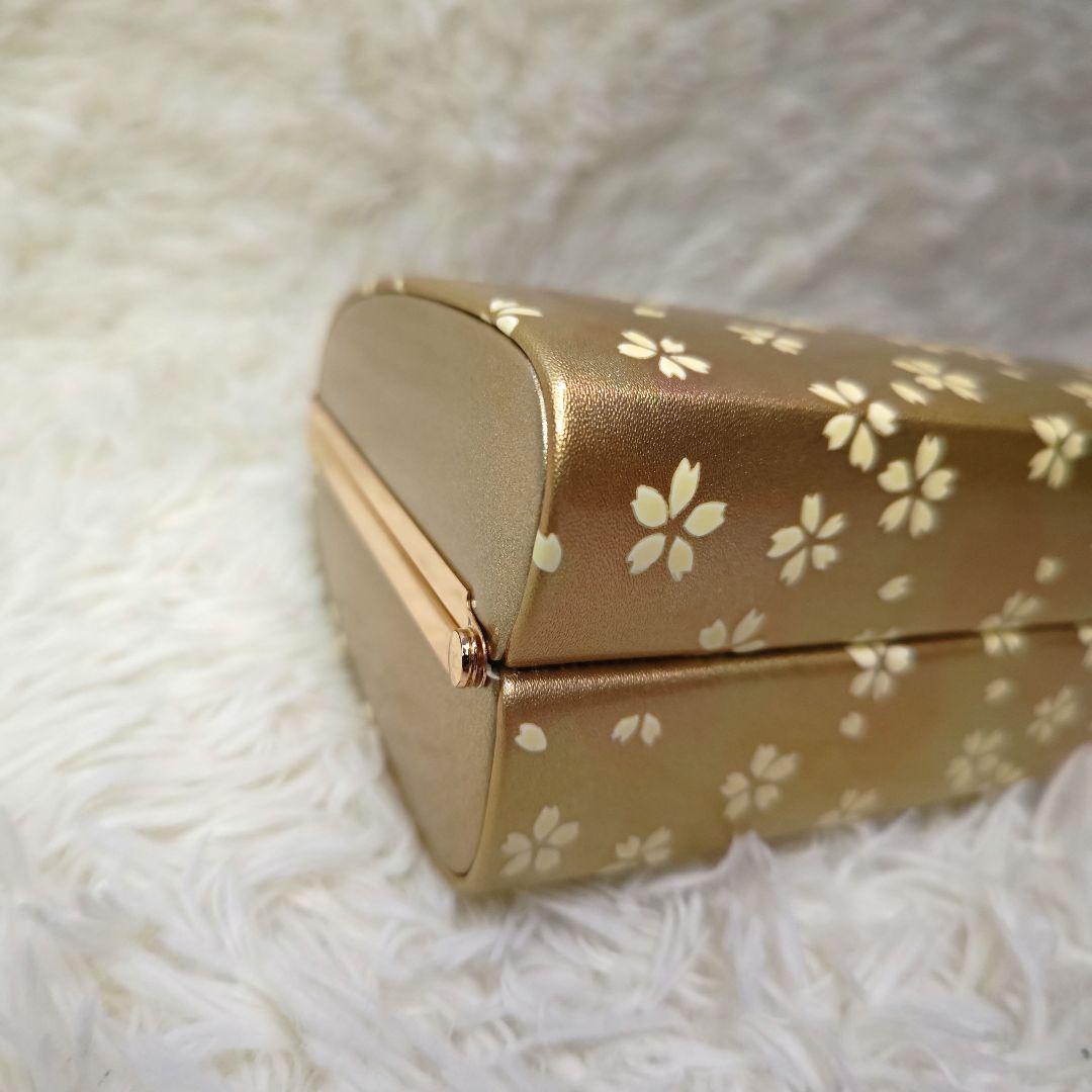 豪華花模様　日本製　振袖バッグ　草履セット　 桜　刺繍　レア　ゴールド