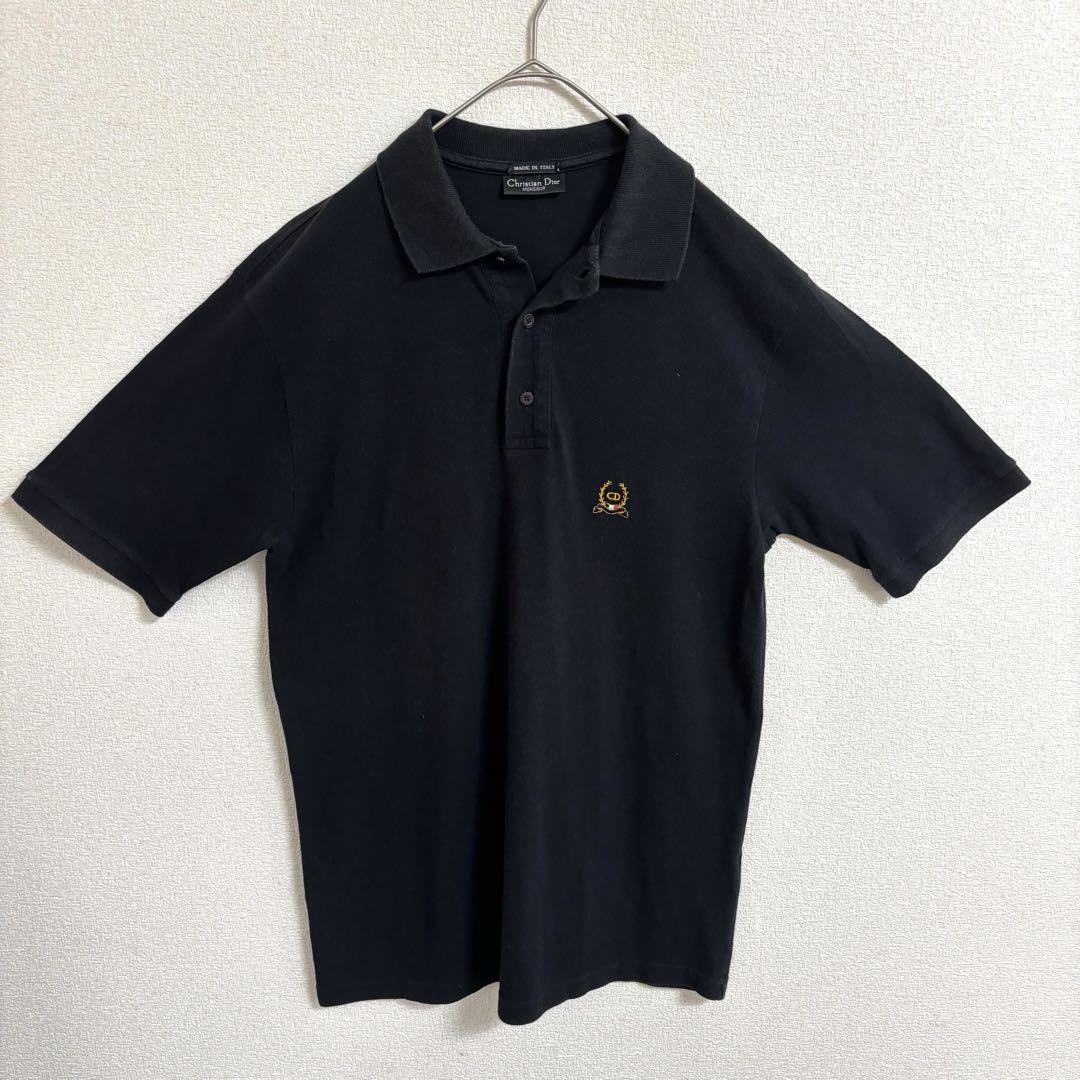 【Christian Dior】00sイタリア製メリノウール混長袖ポロシャツ 90s Christian Dior 長袖 ポロシャツ 激レア ヴィンテージ