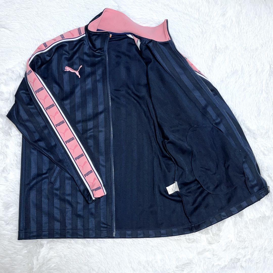 【にゃむ】PUMA ジャージ　上下セット　ロゴ　ピンク　ネイビー