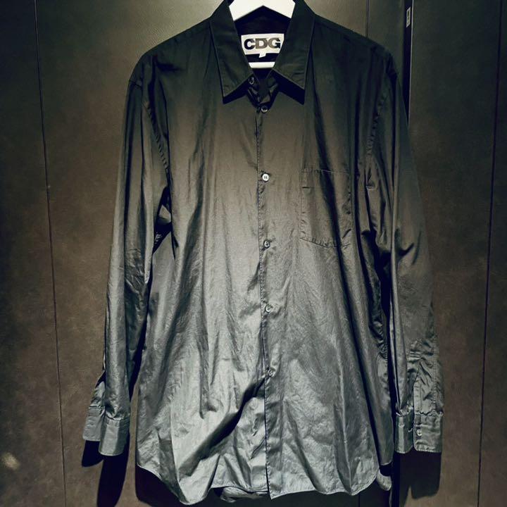 格安安い CDG バックプリント ブラックシャツ XL HMzQq-m80788243208 COMME des GARCONS 定番SALE