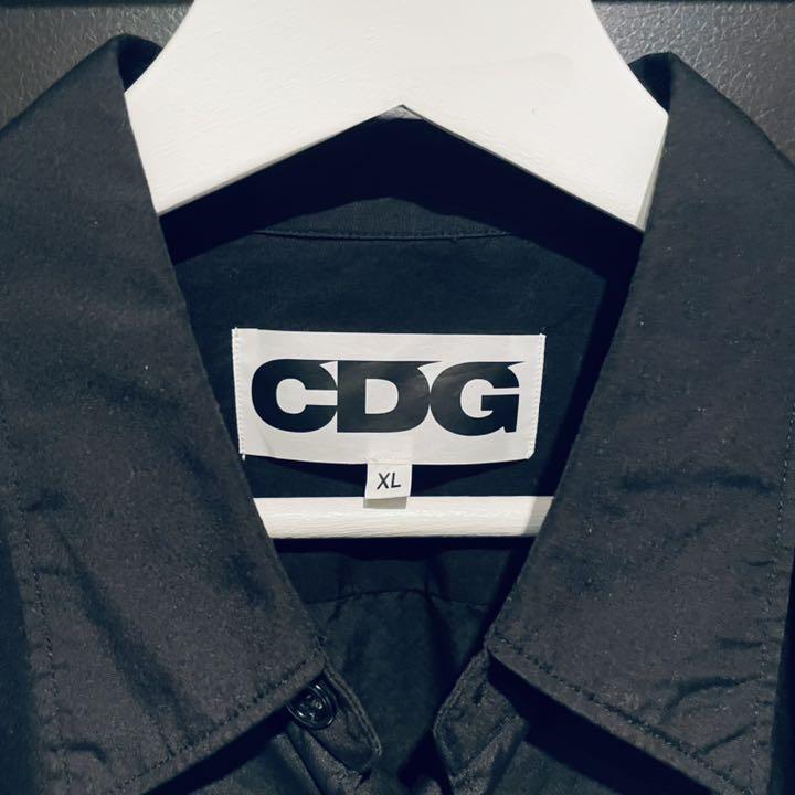 格安安い CDG バックプリント ブラックシャツ XL HMzQq-m80788243208 COMME des GARCONS 定番SALE