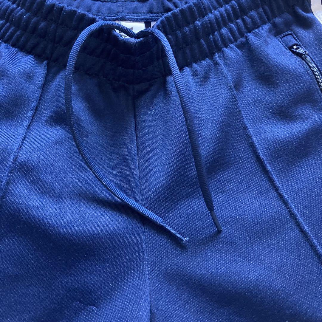 アディダス adidas トラックパンツ スリーストライプ 紺ネイビー L