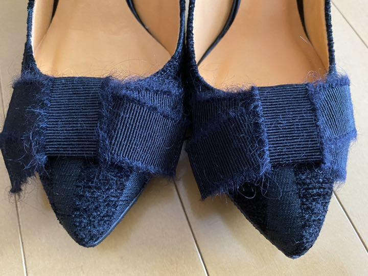 【新品 未使用】ランバンオンブルー ツイードパンプス