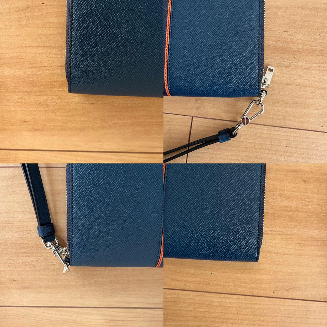✨️未使用級✨️ BALLY バリー 財布 長財布 ストライプ ネイビー レザー
