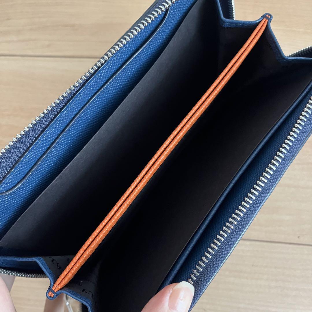 ✨️未使用級✨️ BALLY バリー 財布 長財布 ストライプ ネイビー レザー