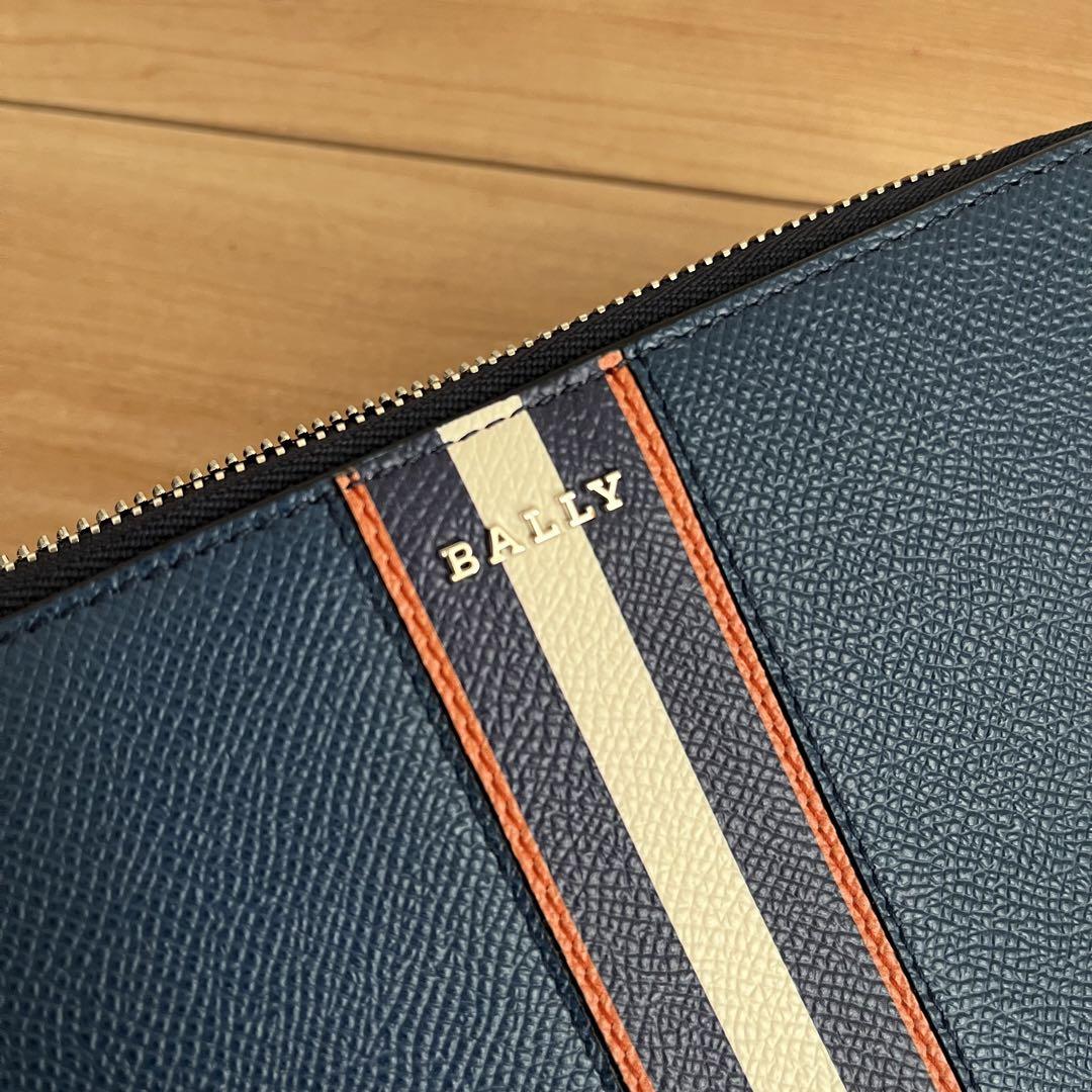 ✨️未使用級✨️ BALLY バリー 財布 長財布 ストライプ ネイビー レザー