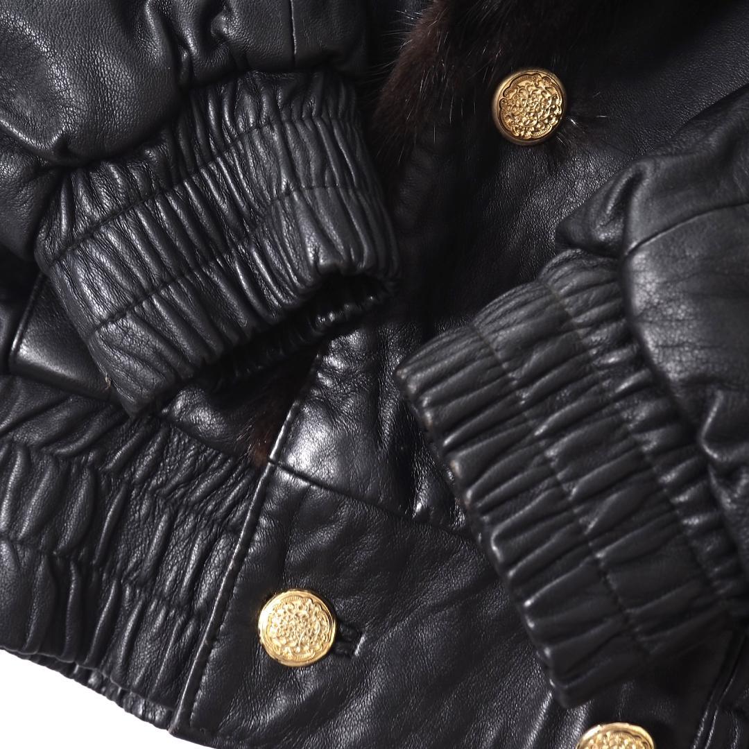 超希少 レザー ミンク MINK リバーシブル ミンクファー ジャケット
