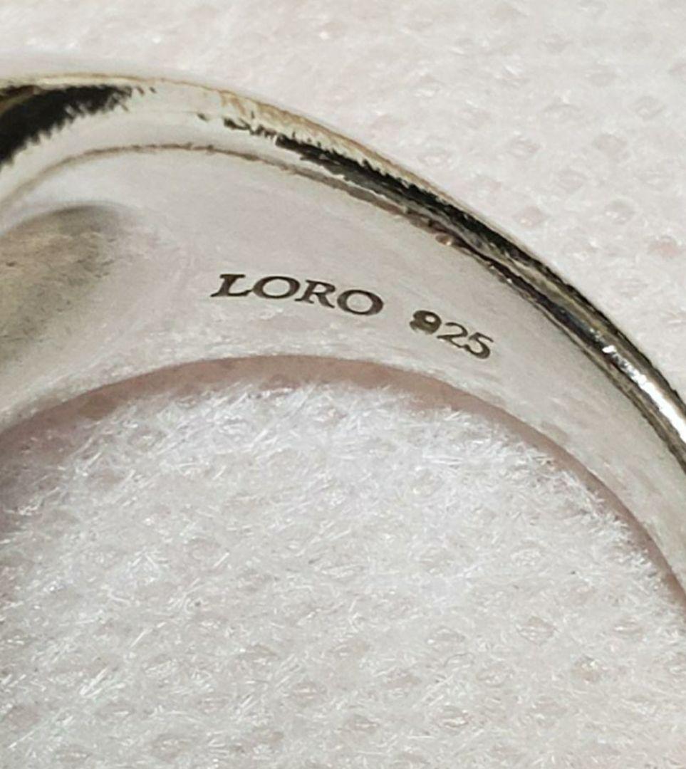 【美品】 LORO ring 17号/19号 silver925