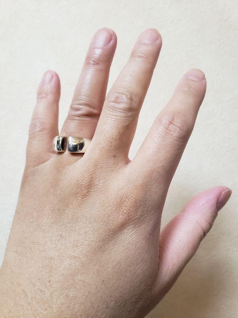 【美品】 LORO ring 17号/19号 silver925