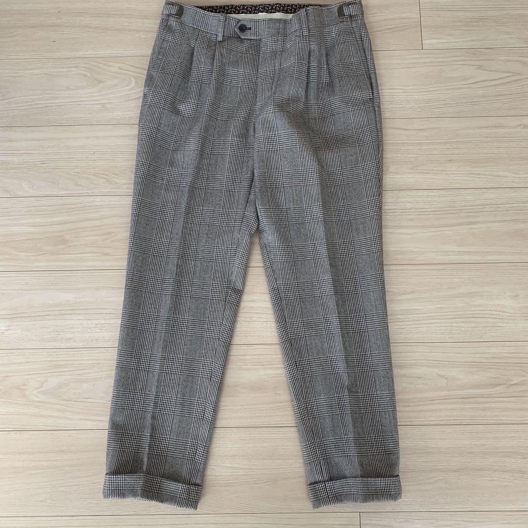 3ピースSUIT SELECTグレンチェック NEW ZEALAND WOOL