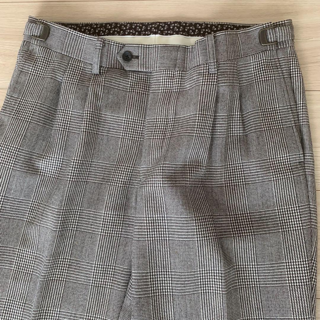 3ピースSUIT SELECTグレンチェック NEW ZEALAND WOOL