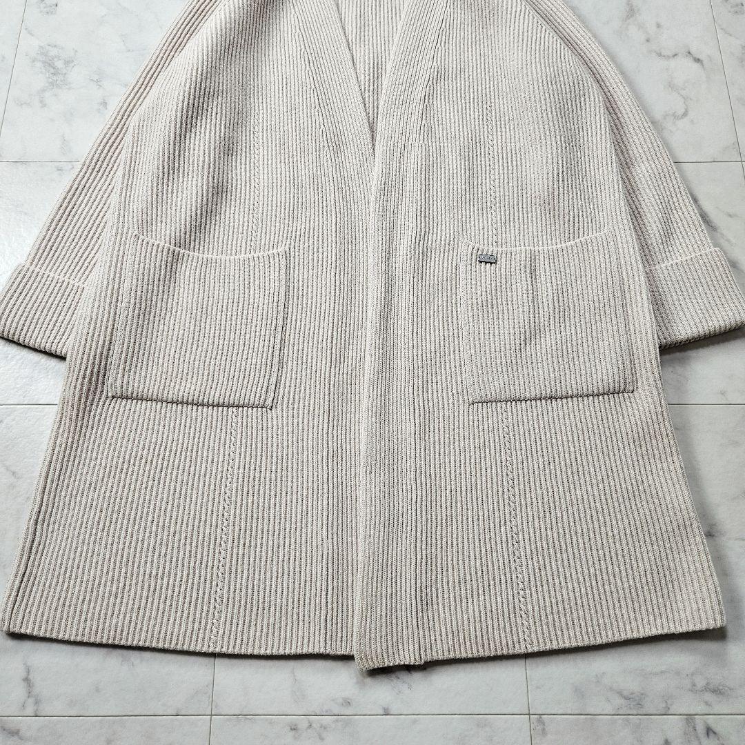 【美品】フォクシー　カシミヤ　シルク　ウール　カーディガン　折り返し袖