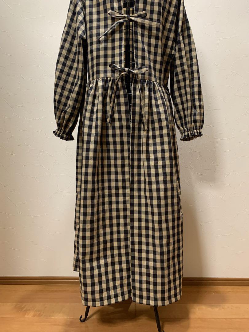 割烹着 おしゃれ ハンドメイド【ギンガムチェック先染め播州織綿100%】