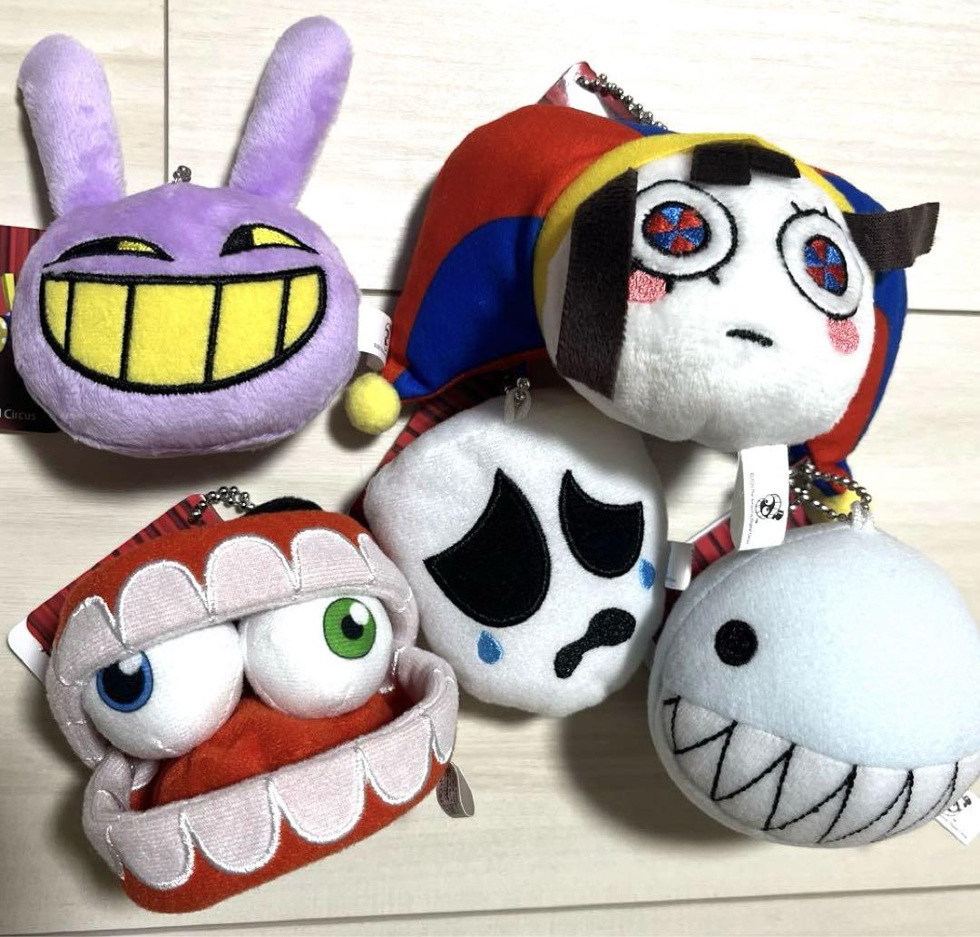 アメイジングデジタルサーカスフェイスマスコットキーチェーン　全種セット　プライズ