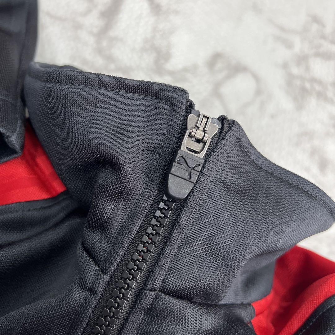 希少 PUMA ジャージ セットアップ ビッグロゴ 日本製 黒×赤 SS