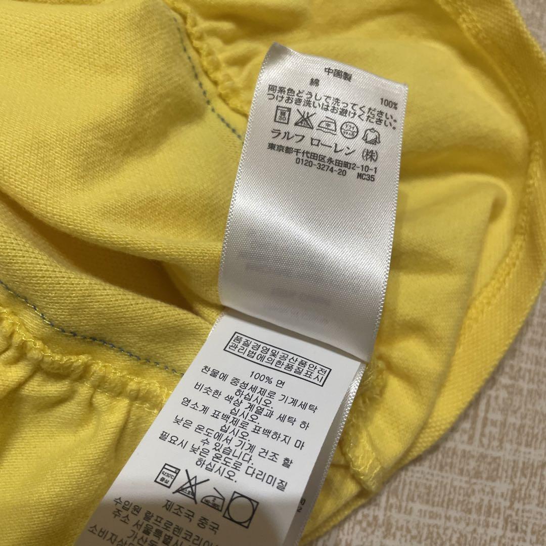 美品 ラルフローレン ワンピース イエロー ノースリーブ 70