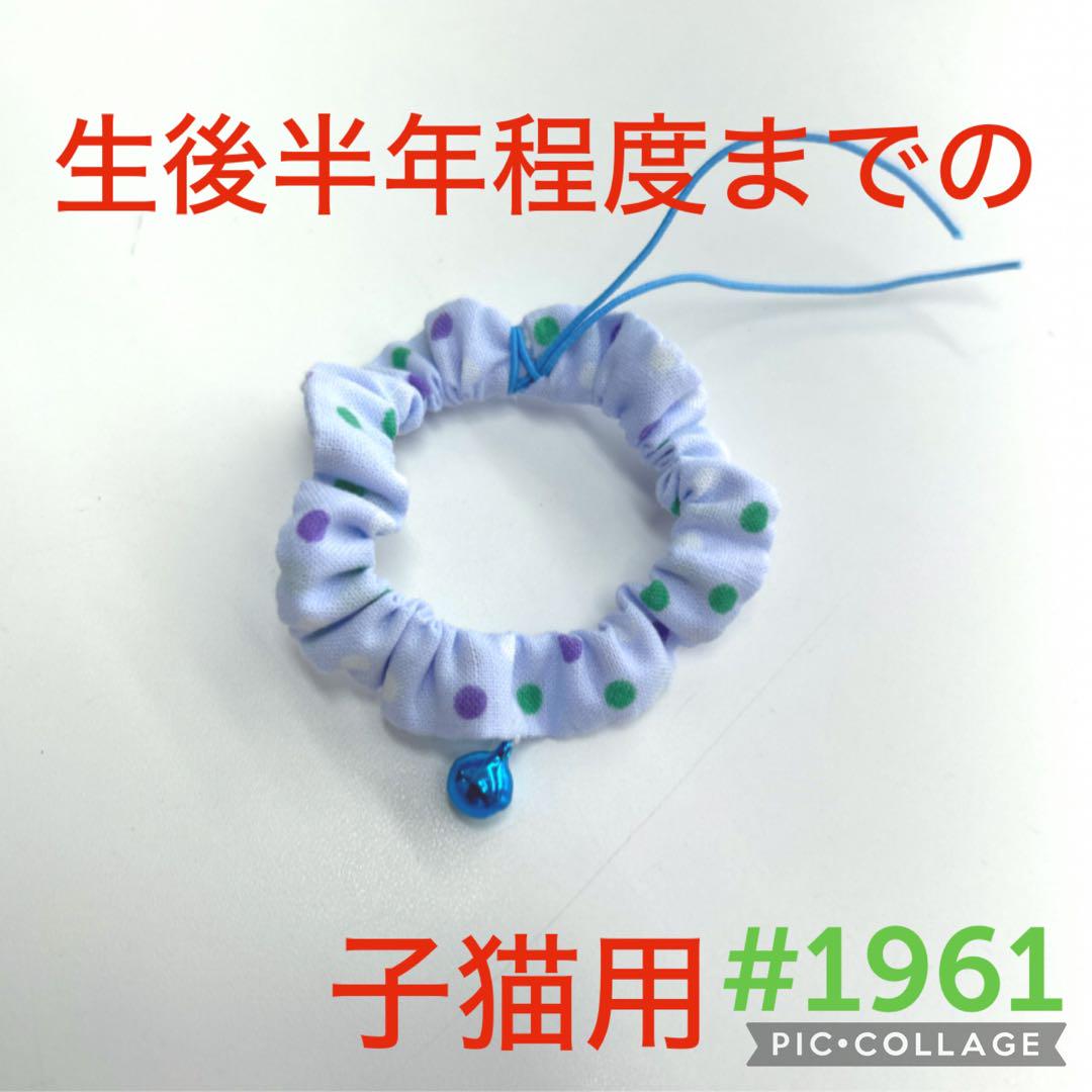 ダブルリボン(ブルー⑤)わんちゃん猫ちゃん用首輪