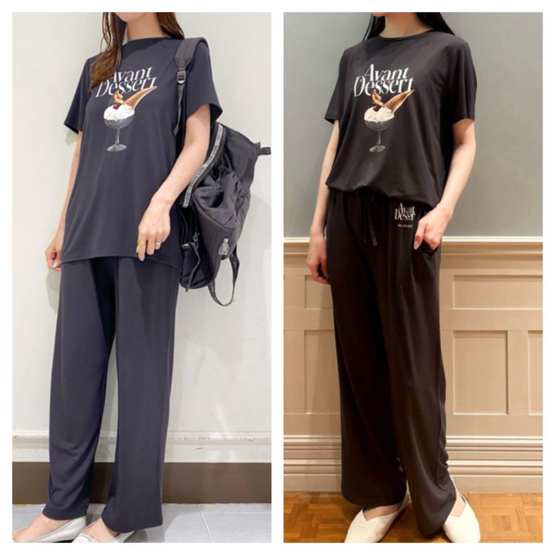 gelato pique】COOLレーヨンデザートロゴTシャツ＆ロングパンツ
