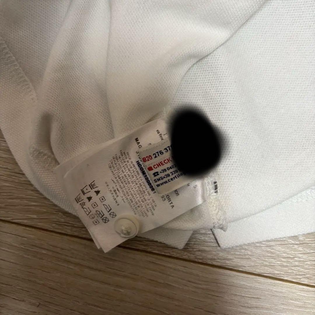 MONCLER ホワイト ポロシャツ スリムフィット　モンクレール