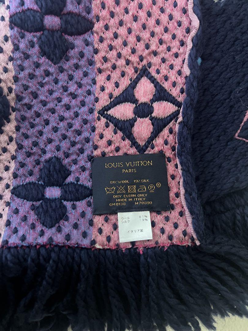 LOUIS VUITTON マフラー ネイビー ピンク