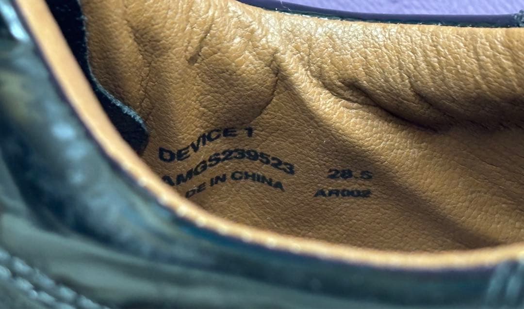 【AOURE 】DEVICE1 スニーカー メンズ ブラック サイズ28.5cm