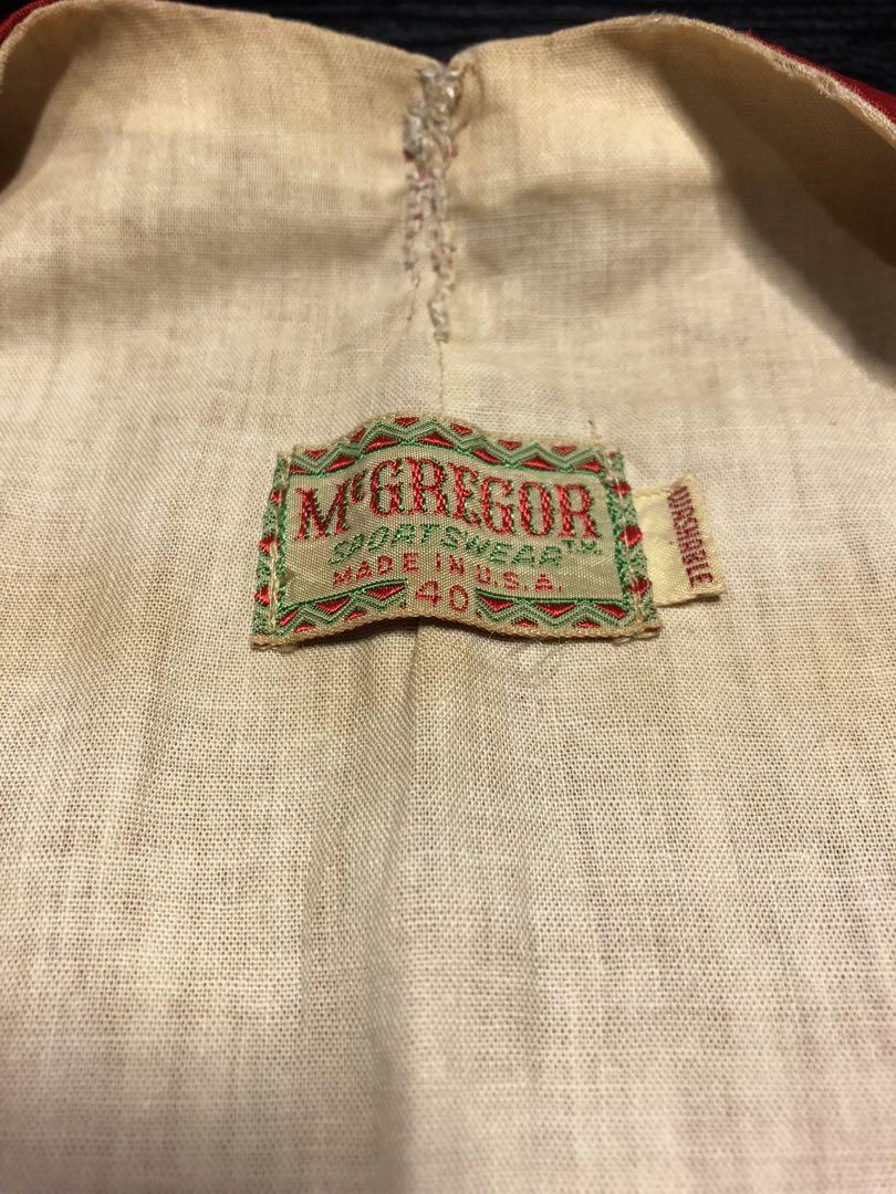 50s USA製 McGREGOR ベスト レッド ヴィンテージ
