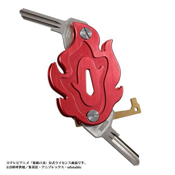 鬼滅の刃　日輪刀の鍔（鐔）　キーケース　KeyItem　煉獄杏寿郎　紅色 鬼滅の刃 日輪刀の鍔（鐔） キーケース KeyItem 煉獄杏寿郎 紅色