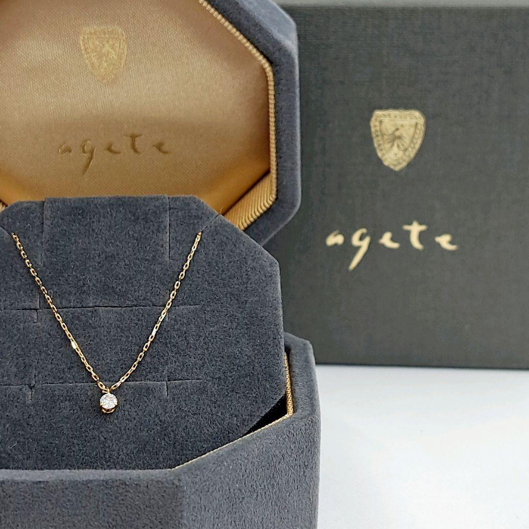 K14ダイヤモンドネックレス（0.08ct） | アガット(agete